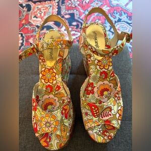 Jeffrey Campbell Red and Orange Platform Shoes